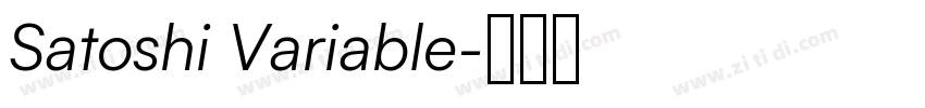 Satoshi Variable字体转换